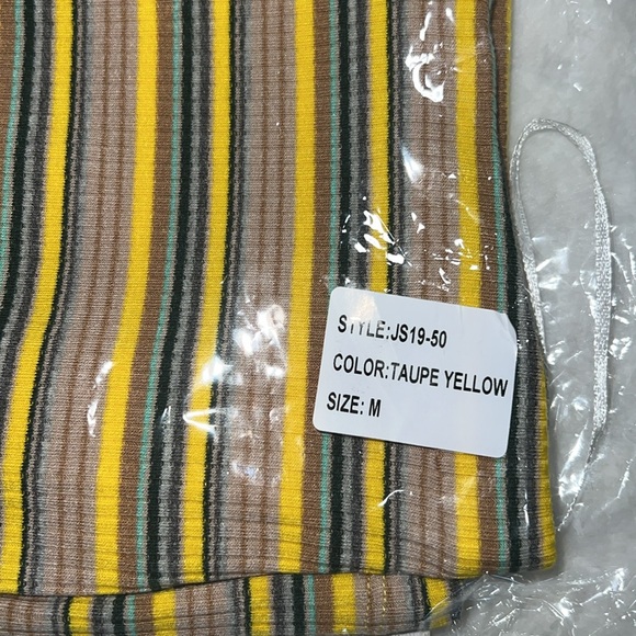 NWT NIP Olivaceous striped mini skirt Size:M - Picture 5 of 5